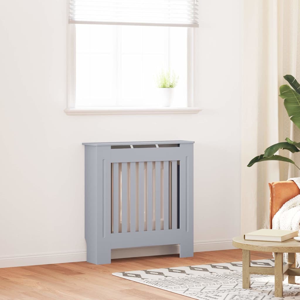 vidaXL Engineered Wood Radiator Cover Grey 78 cm 1