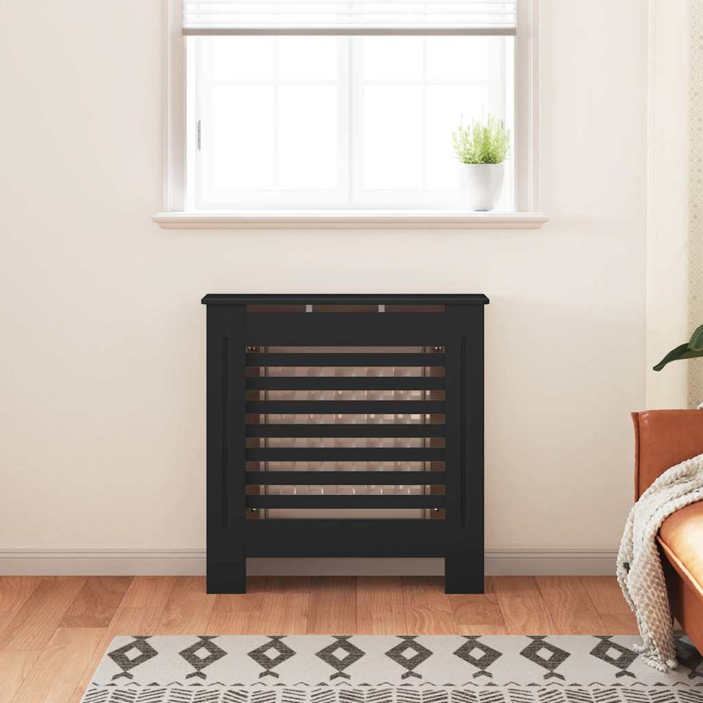 325564 vidaXL MDF Radiator Cover Black 78 cm 3