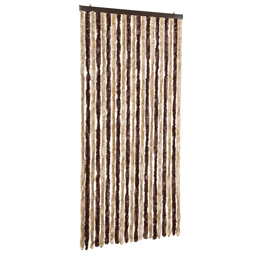 vidaXL Insect Curtain Beige and Light Brown 90x200 cm Chenille 2