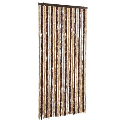 vidaXL Insect Curtain Beige and Light Brown 90x200 cm Chenille 2