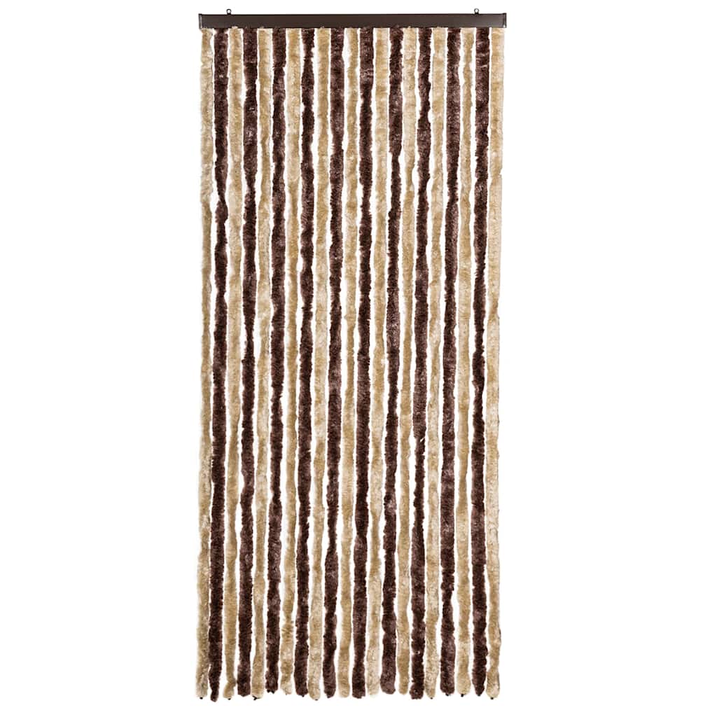 vidaXL Insect Curtain Beige and Light Brown 90x200 cm Chenille 3