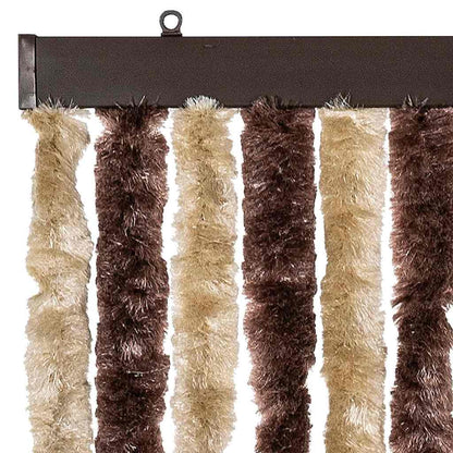 vidaXL Insect Curtain Beige and Light Brown 90x200 cm Chenille 4