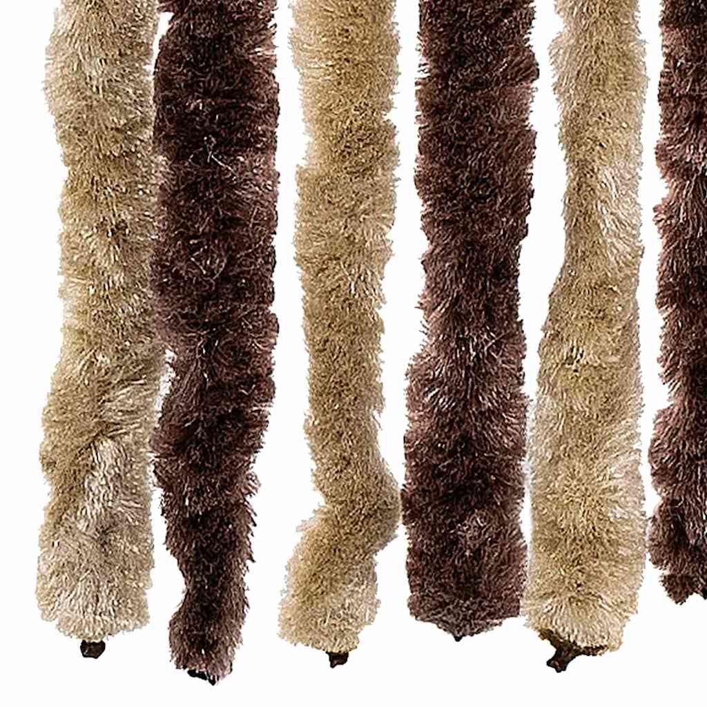 vidaXL Insect Curtain Beige and Light Brown 90x200 cm Chenille 5