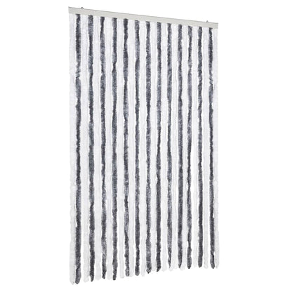 vidaXL Insect Curtain Grey and White 118x220 cm Chenille 2