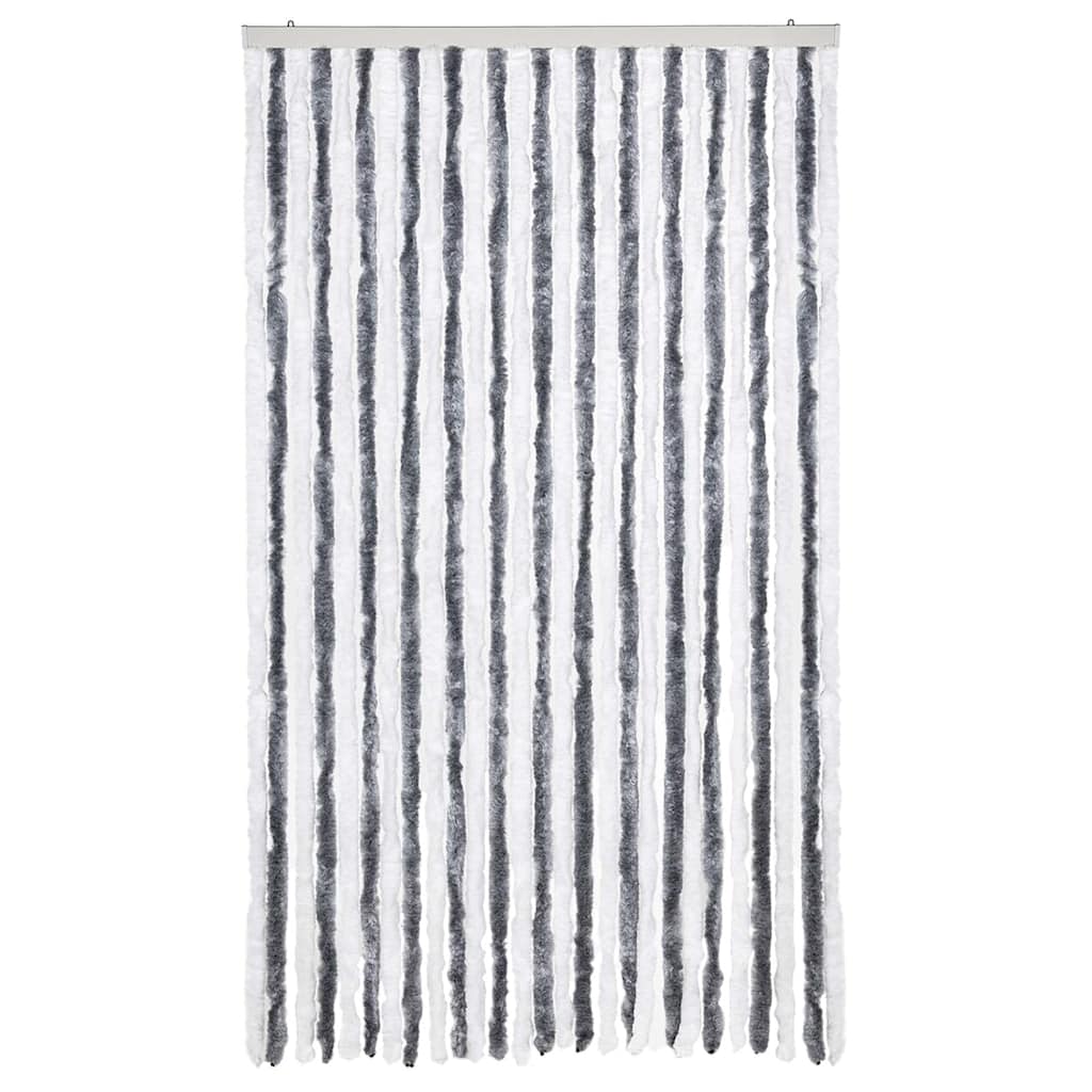 vidaXL Insect Curtain Grey and White 118x220 cm Chenille 3