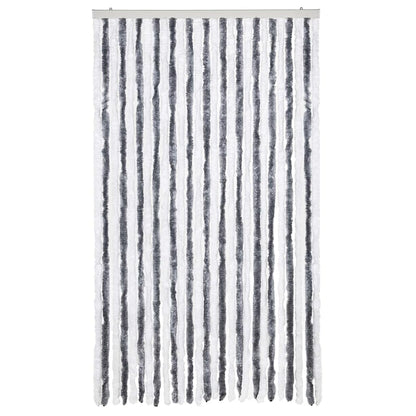 vidaXL Insect Curtain Grey and White 118x220 cm Chenille 3