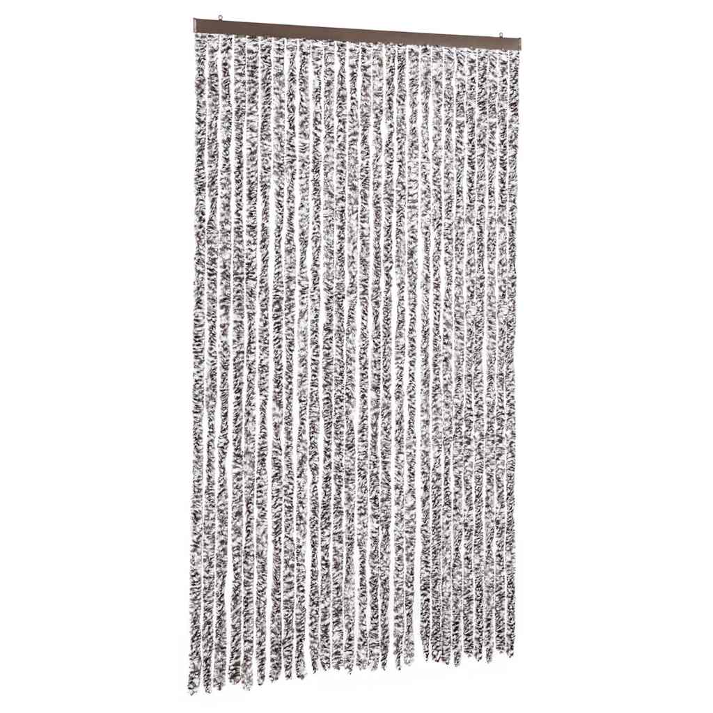 vidaXL Insect Curtain Brown and Beige 118x220 cm Chenille 2