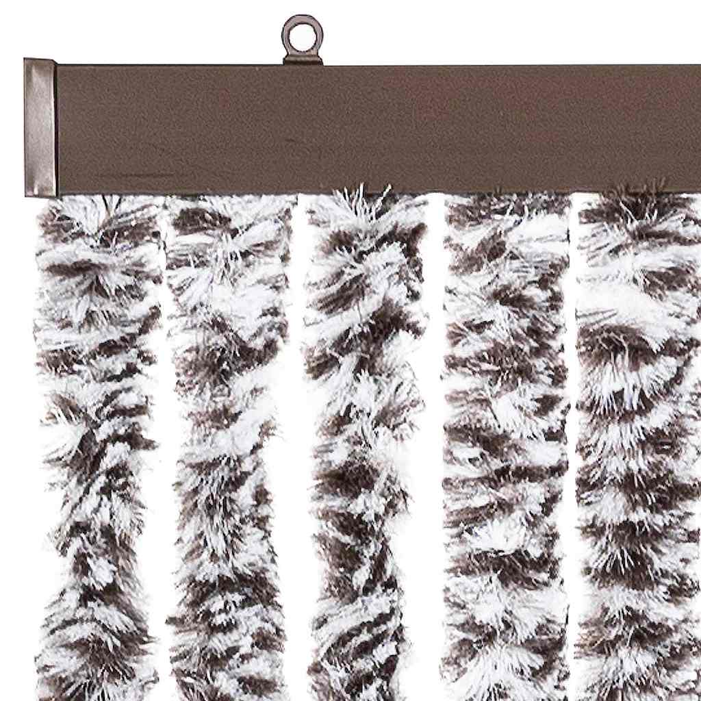vidaXL Insect Curtain Brown and Beige 118x220 cm Chenille 4