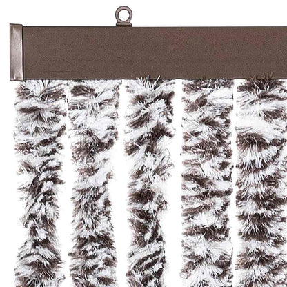 vidaXL Insect Curtain Brown and Beige 118x220 cm Chenille 4