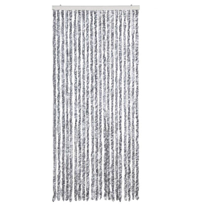 vidaXL Insect Curtain White and Grey 90x200 cm Chenille 3