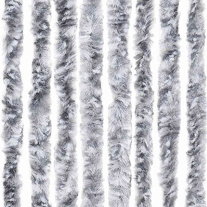 vidaXL Insect Curtain White and Grey 90x200 cm Chenille 6