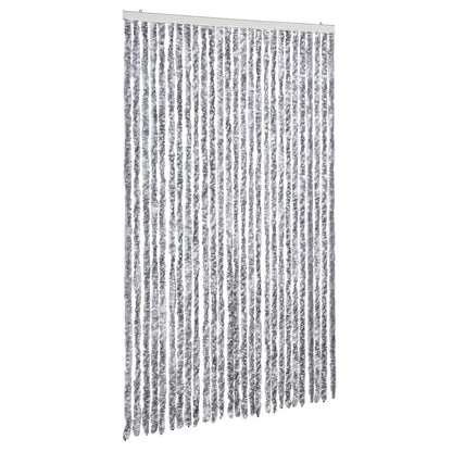 vidaXL Insect Curtain White and Grey 118x220 cm Chenille 2