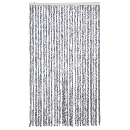 vidaXL Insect Curtain White and Grey 118x220 cm Chenille 3