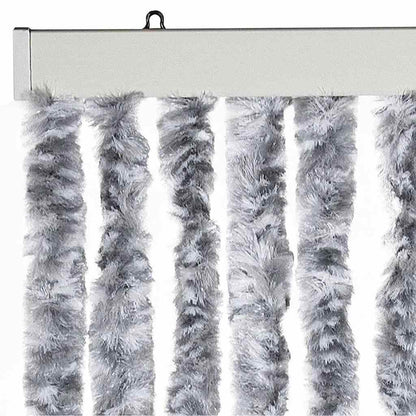 vidaXL Insect Curtain White and Grey 118x220 cm Chenille 4