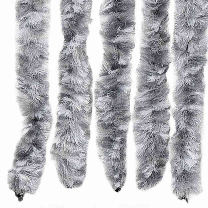 vidaXL Insect Curtain White and Grey 118x220 cm Chenille 5