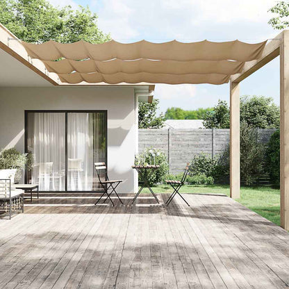 148407 vidaXL Vertical Awning Taupe 100x1000 cm Oxford Fabric 1