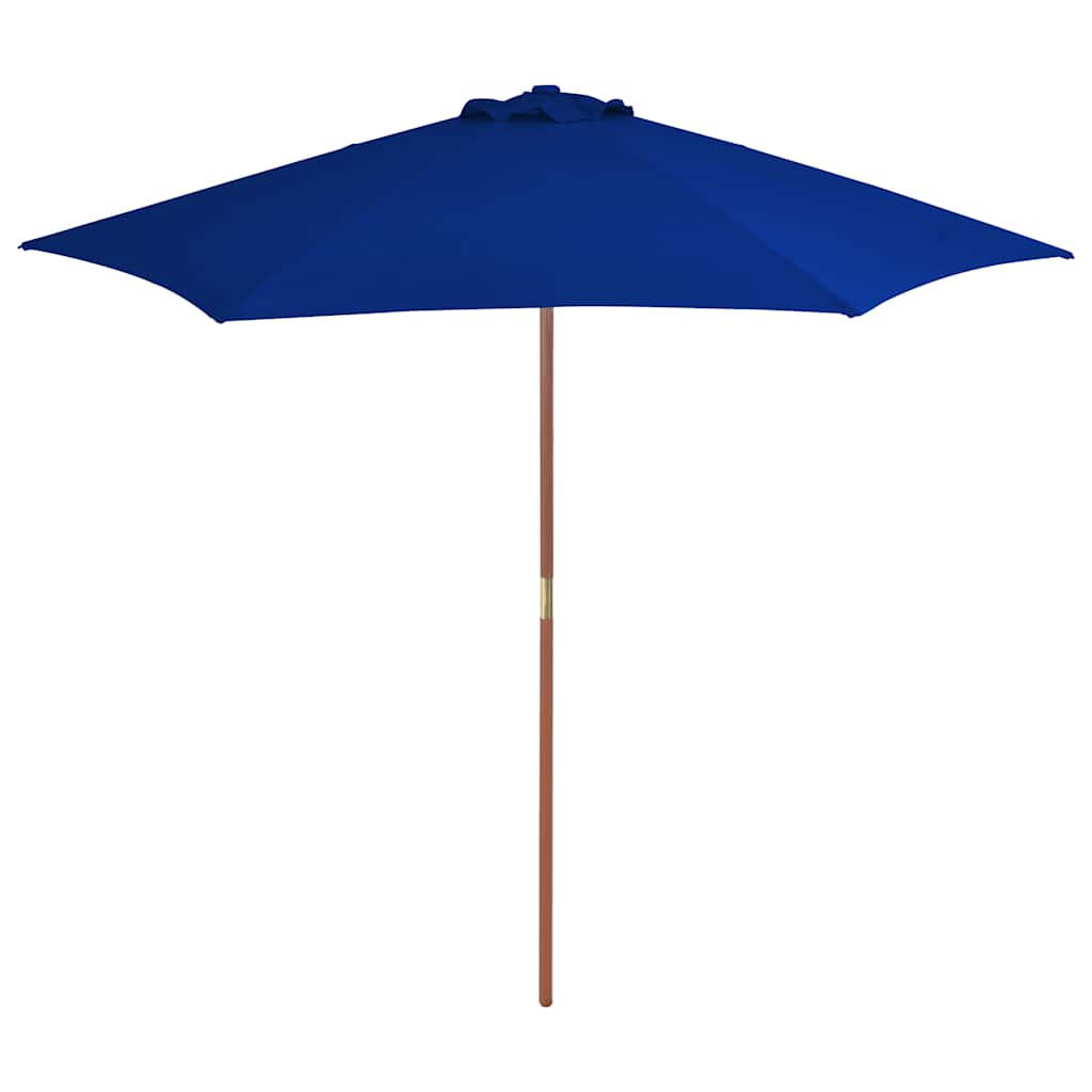vidaXL Garden Parasol | Blue | Polyester, Laminated bamboo, Hardwood 1