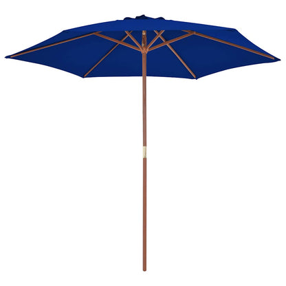 vidaXL Garden Parasol | Blue | Polyester, Laminated bamboo, Hardwood 2