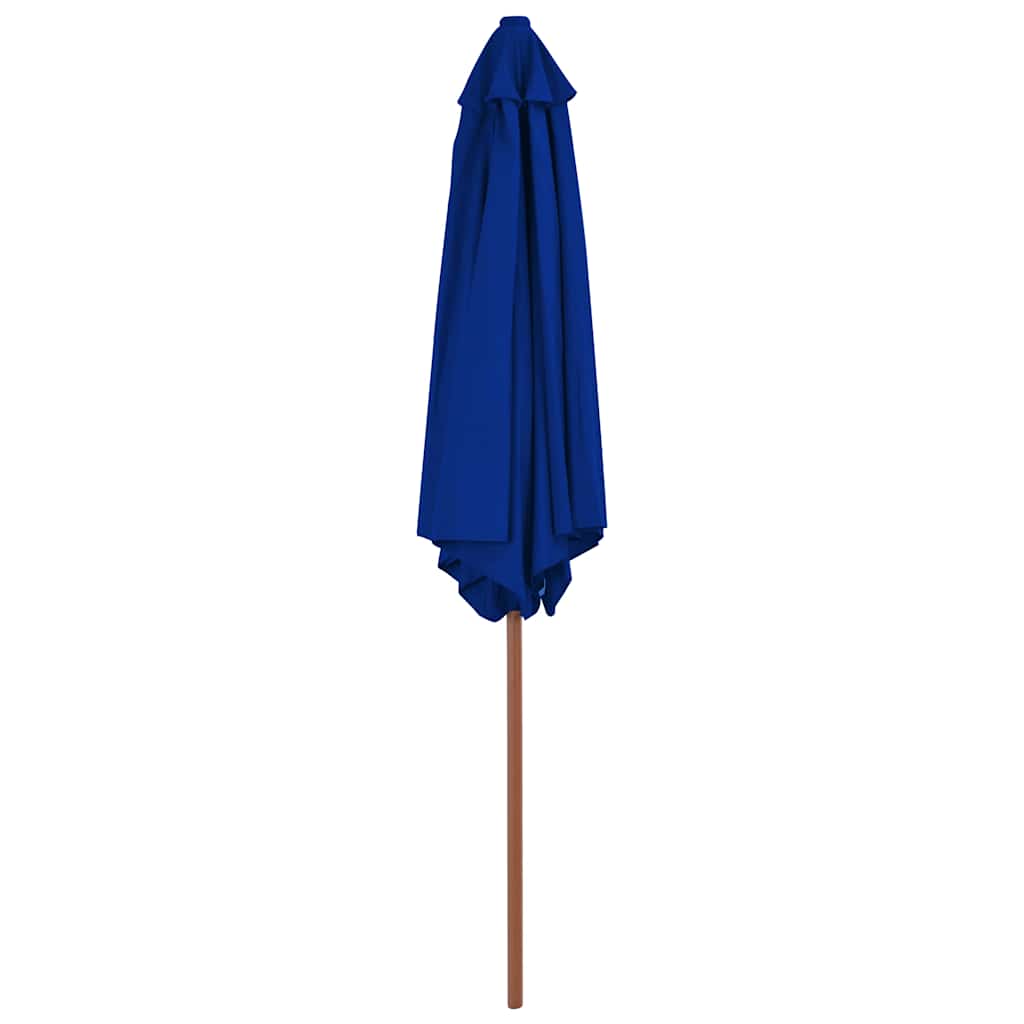 vidaXL Garden Parasol | Blue | Polyester, Laminated bamboo, Hardwood 3