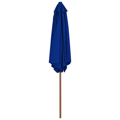 vidaXL Garden Parasol | Blue | Polyester, Laminated bamboo, Hardwood 3
