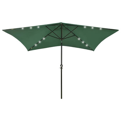 vidaXL Garden Parasol | Green | Polyester | 2x3 m | Foldable | Garden Parasol 1