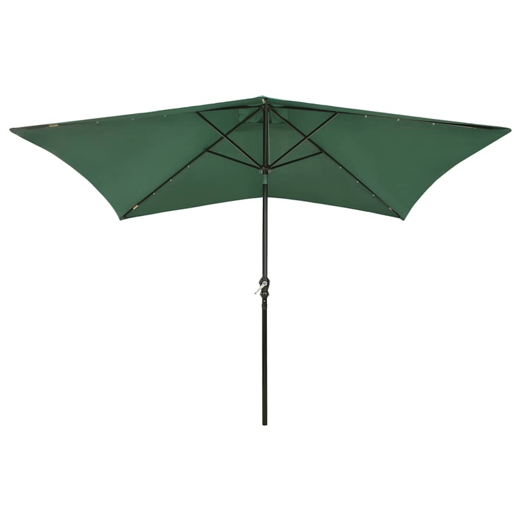 vidaXL Garden Parasol | Green | Polyester | 2x3 m | Foldable | Garden Parasol 2
