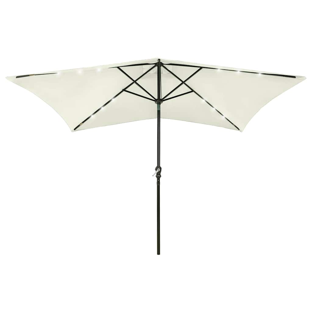 vidaXL Garden Parasol | Sand | Polyester, Powder-Coated Steel | 2x3 m | Foldable 1
