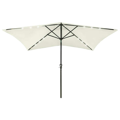 vidaXL Garden Parasol | Sand | Polyester, Powder-Coated Steel | 2x3 m | Foldable 1
