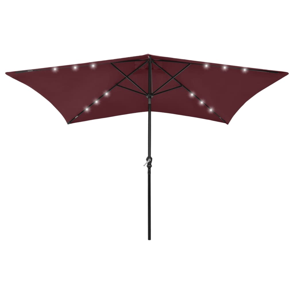 vidaXL Garden Parasol | Bordeaux Red | Polyester, Powder-Coated Steel | 2x3 m 1