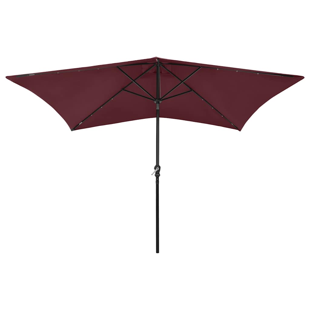 vidaXL Garden Parasol | Bordeaux Red | Polyester, Powder-Coated Steel | 2x3 m 2
