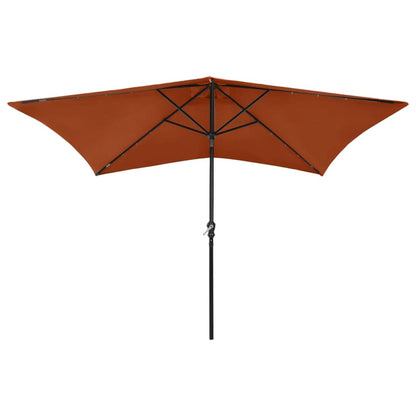 vidaXL Garden Parasol | Terracotta | Polyester, Powder-Coated Steel | 2 x 3 m 2