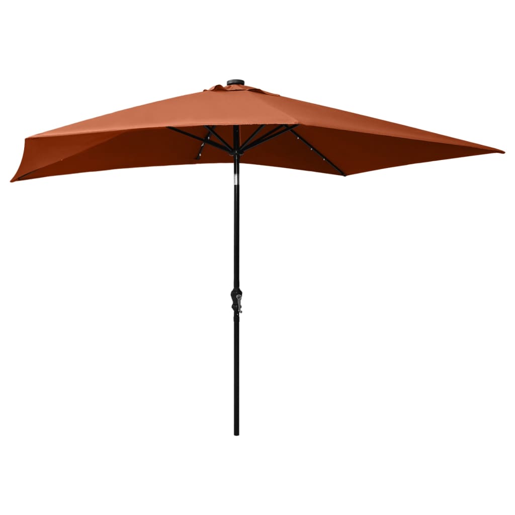 vidaXL Garden Parasol | Terracotta | Polyester, Powder-Coated Steel | 2 x 3 m 4