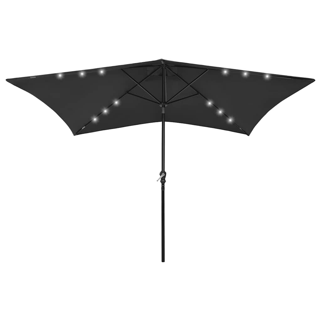 vidaXL Garden Parasol | Black | Polyester | 2x3 m | Foldable | Garden Parasol 1