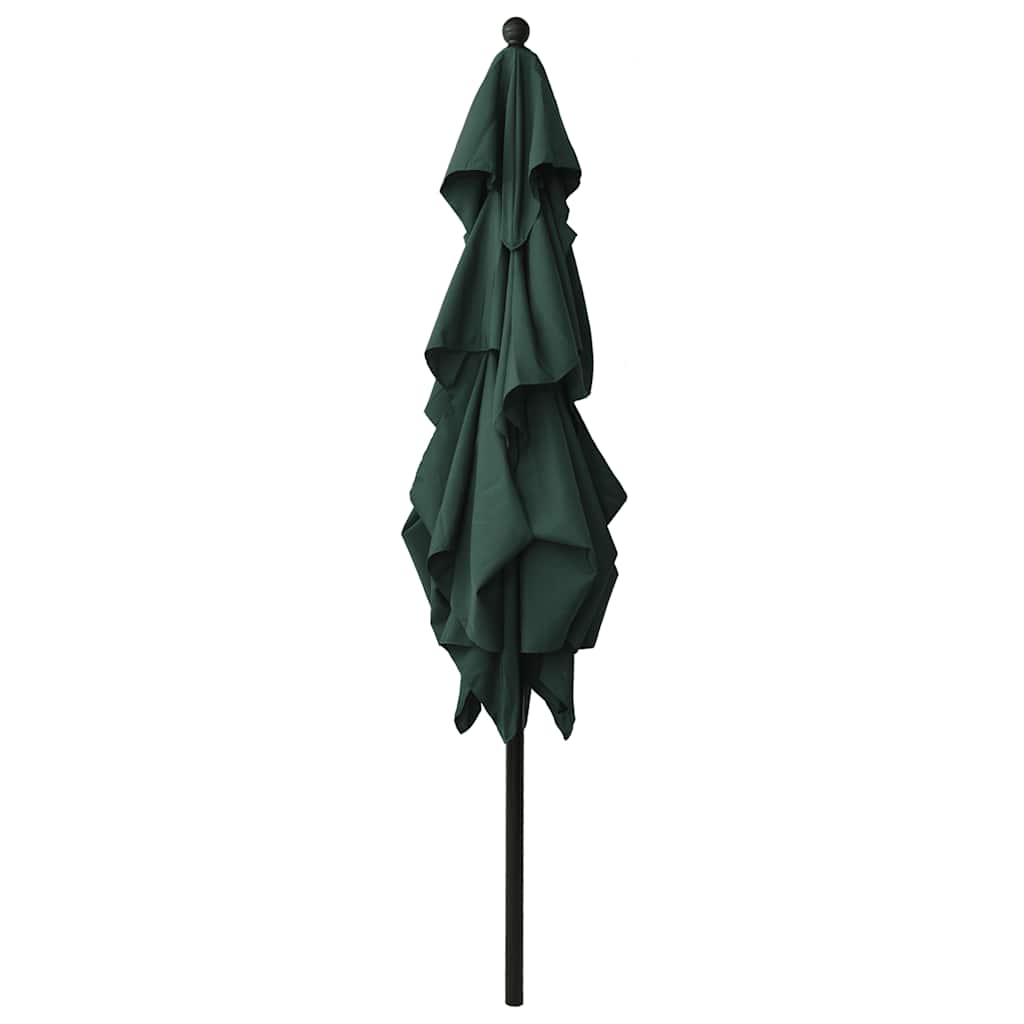vidaXL 3-Tier Garden Parasol with Aluminium Pole Green 2.5x2.5 m 3