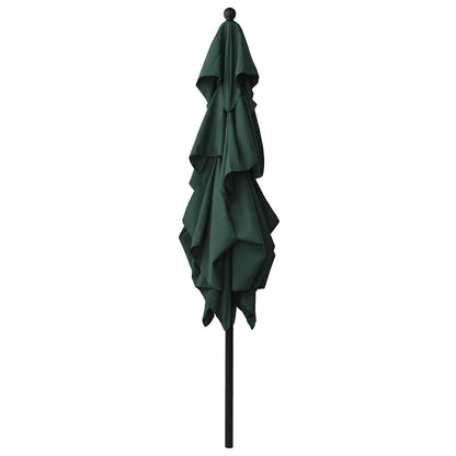 vidaXL 3-Tier Garden Parasol with Aluminium Pole Green 2.5x2.5 m 3