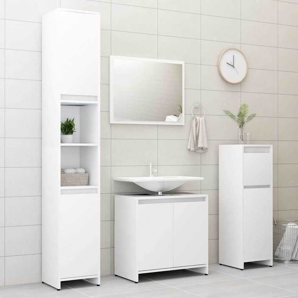 Bathroom Furniture Engineered Wood White