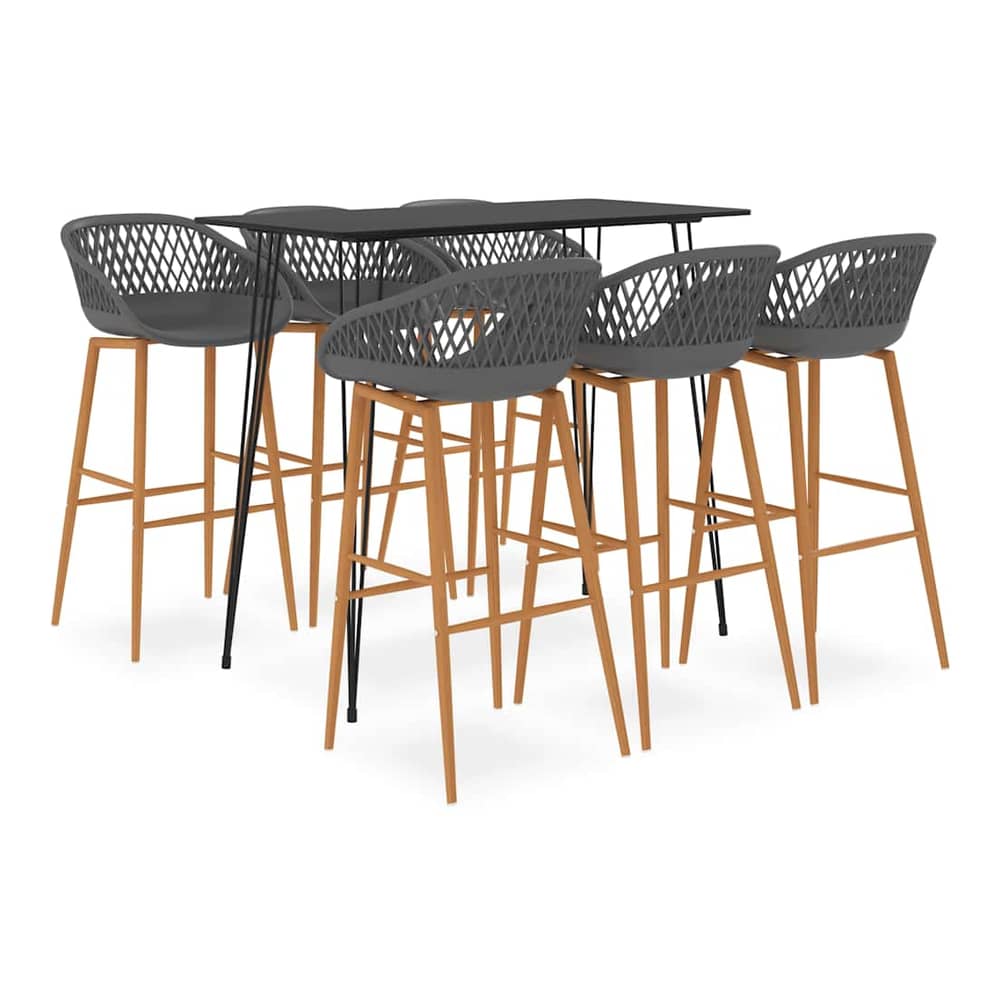 5 Piece Bar Black and grey 6