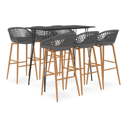 5 Piece Bar Black and grey 6