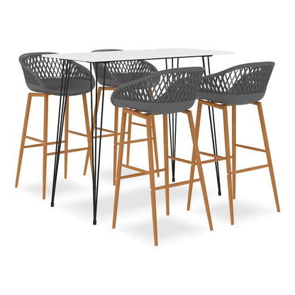 5 Piece Bar White and grey 4