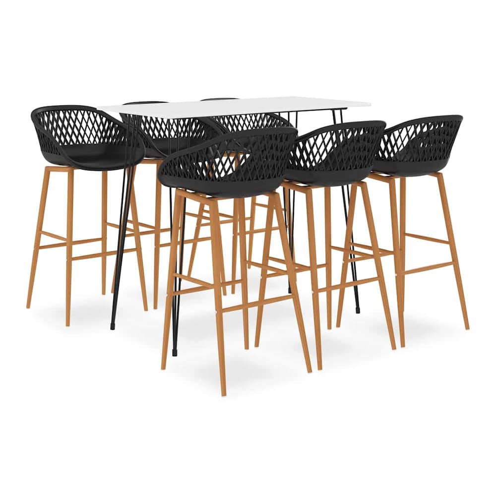5 Piece Bar White and black 6