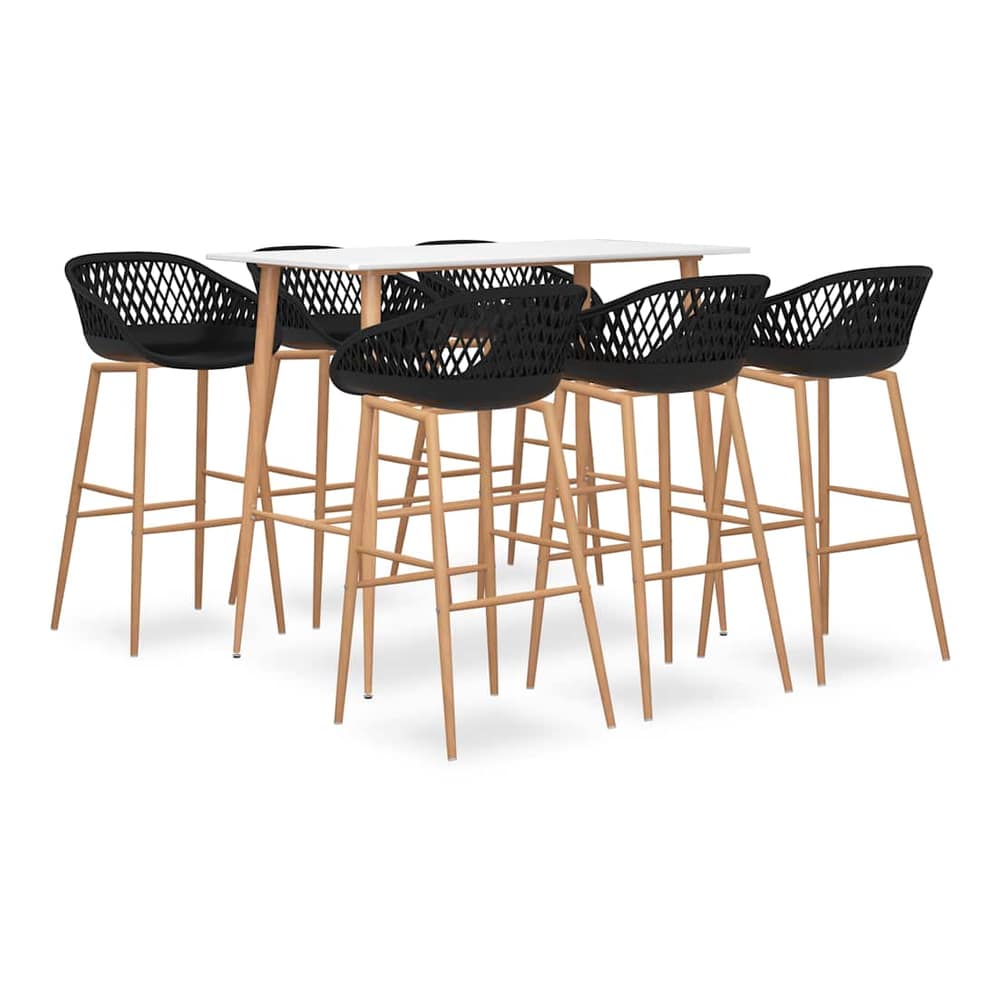 5 Piece Bar White and black 6