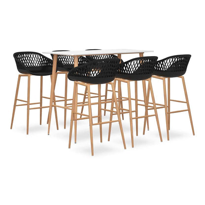 5 Piece Bar White and black 6