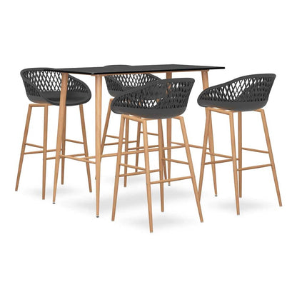 5 Piece Bar Black and grey 4