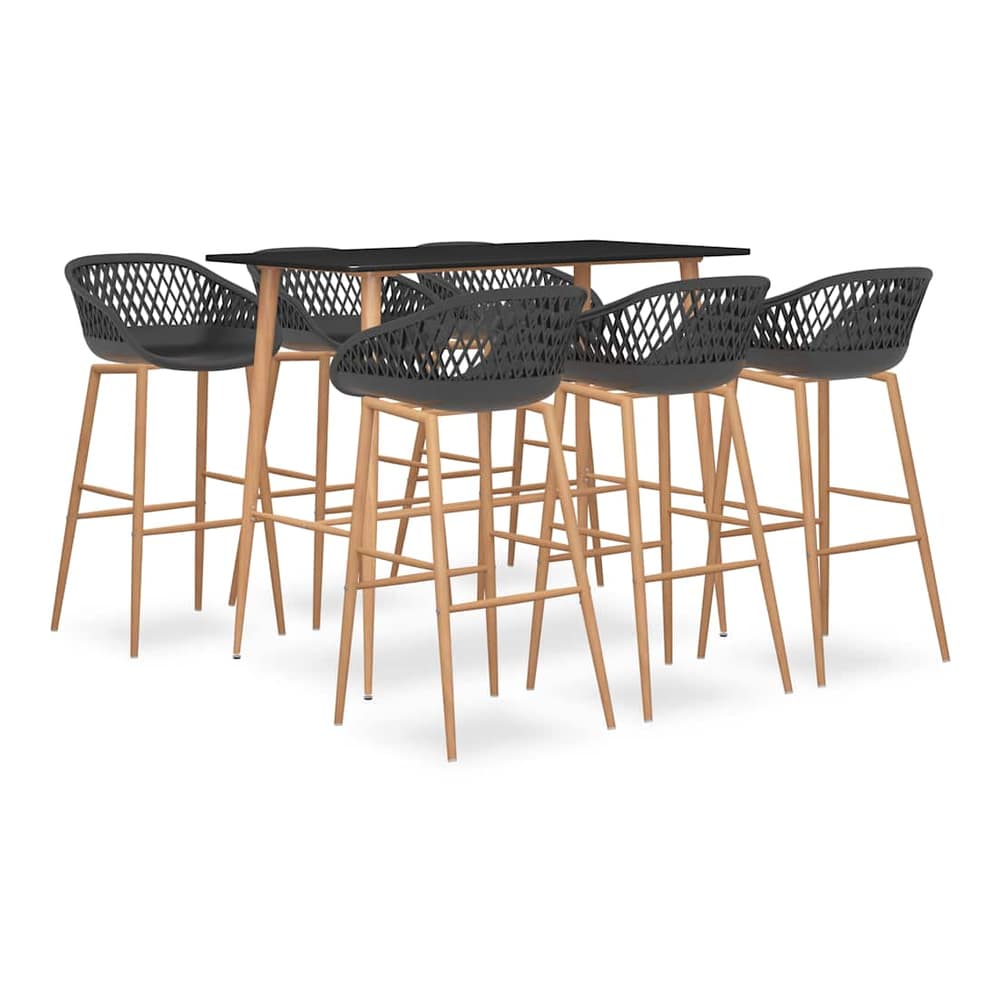 5 Piece Bar Black and grey 6