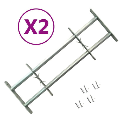 vidaXL Adjustable Security Grilles for Windows 2 pcs 1000-1500 mm 1
