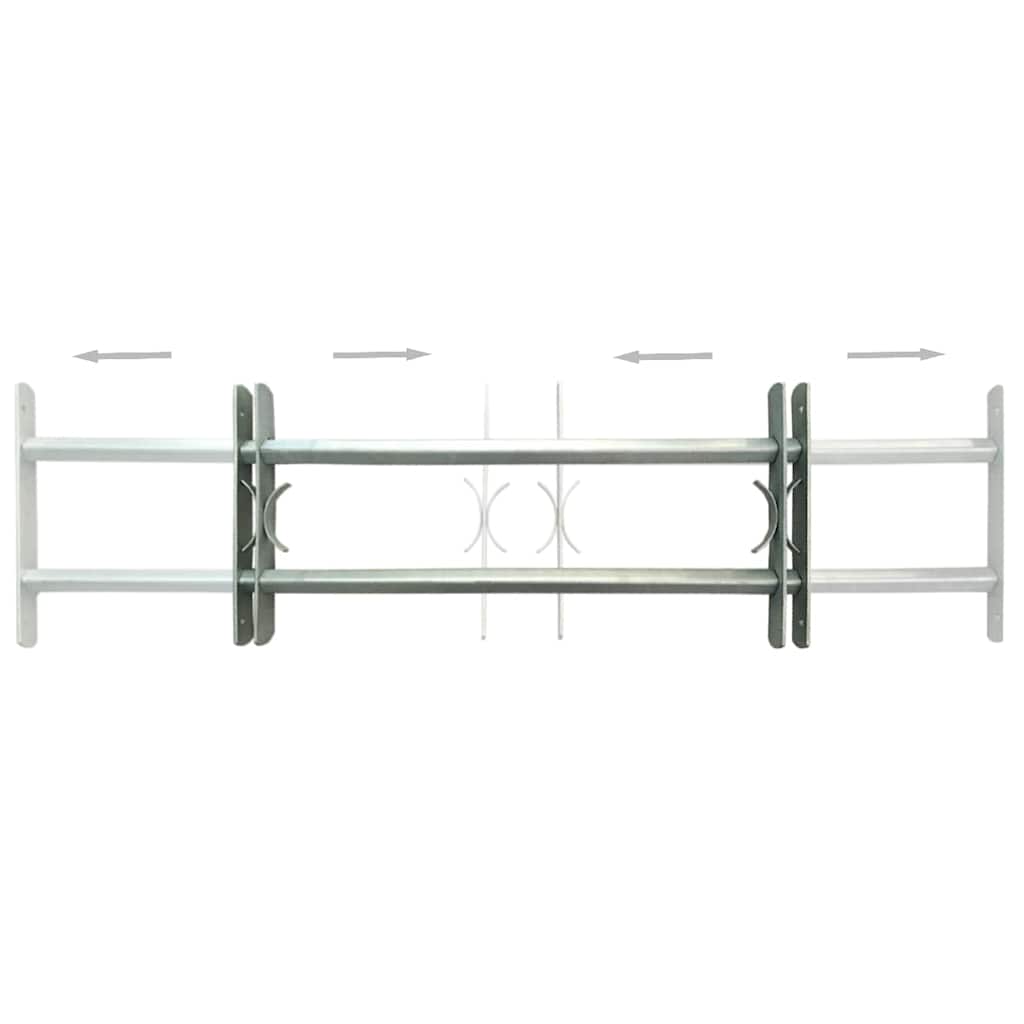 vidaXL Adjustable Security Grilles for Windows 2 pcs 1000-1500 mm 5