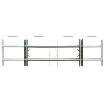 vidaXL Adjustable Security Grilles for Windows 2 pcs 1000-1500 mm 5