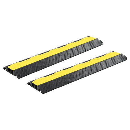 vidaXL Cable Protector Ramps 2 pcs 2 Channels Rubber 101.5 cm 1