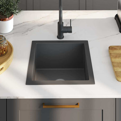 Handmade Kitchen Sink Stainless Steel Black 40 cm 40 cm