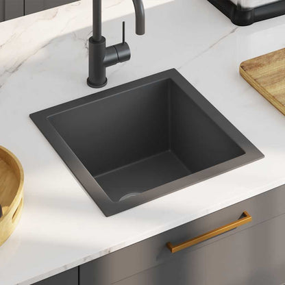 Handmade Kitchen Sink Stainless Steel Black 40 cm 40 cm